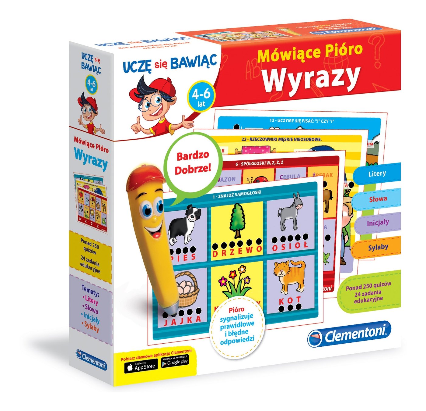 Mówiące Pióro Dla 4 Latka Mówiące Pióro Wyrazy - Ucz się Bawiąc - Clementoni - 60911 - MegaDyskont.pl