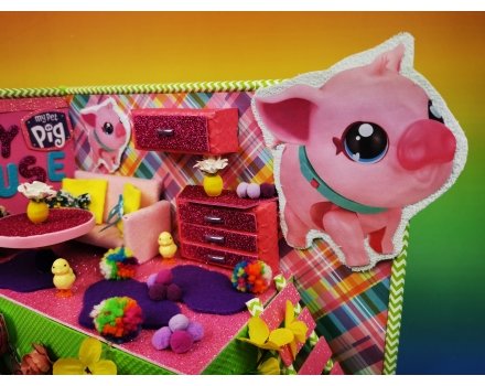 Domek dla świnki Piggly - Cobi - DIY Rainbow House