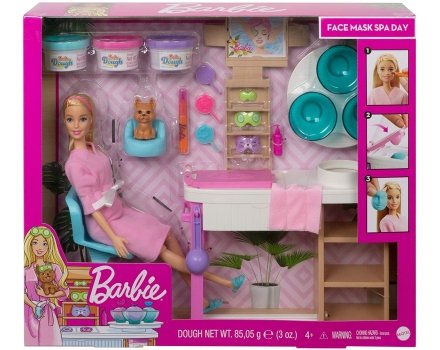 Barbie Salon Spa - Maseczka na twarz - zestaw - Barbie - GJR84
